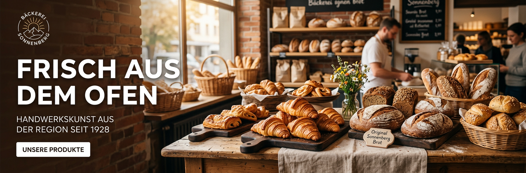 Beispiel-Banner einer Bäckerei, erstellt mit Bannerwerk